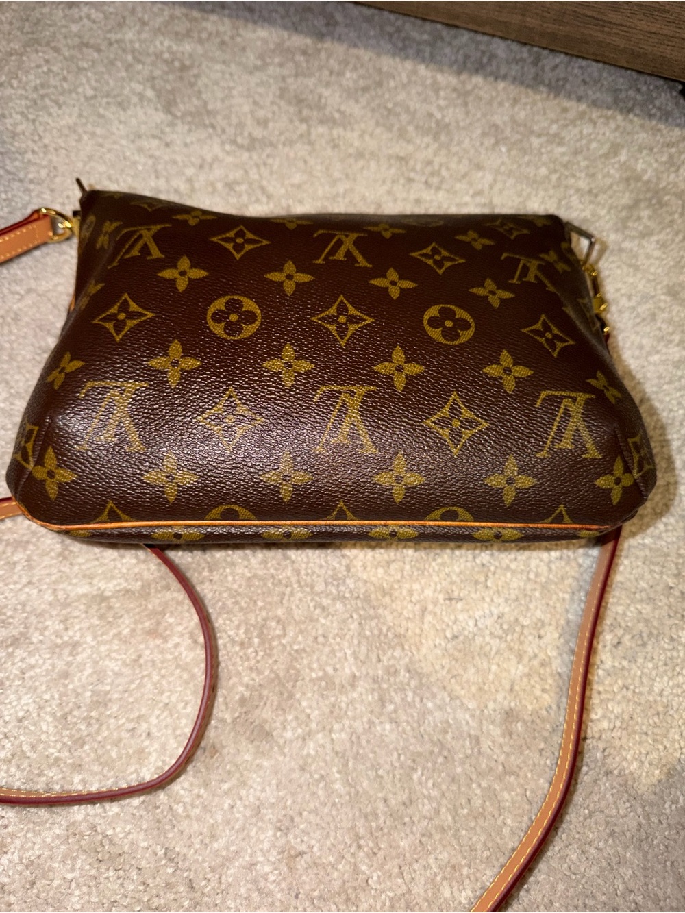Louis Vuitton Monogram Crossbody Bag in Brown with Tan Strap - Picture 5 of 11